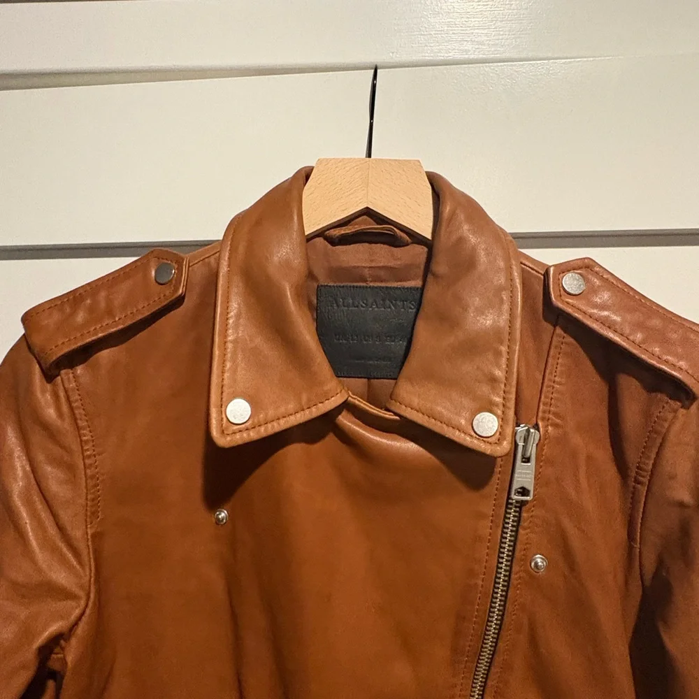 AllSaints Balfern Leather Biker Jacket - Picture 6 of 7